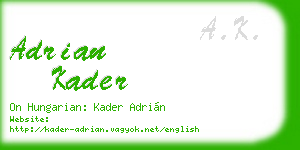 adrian kader business card